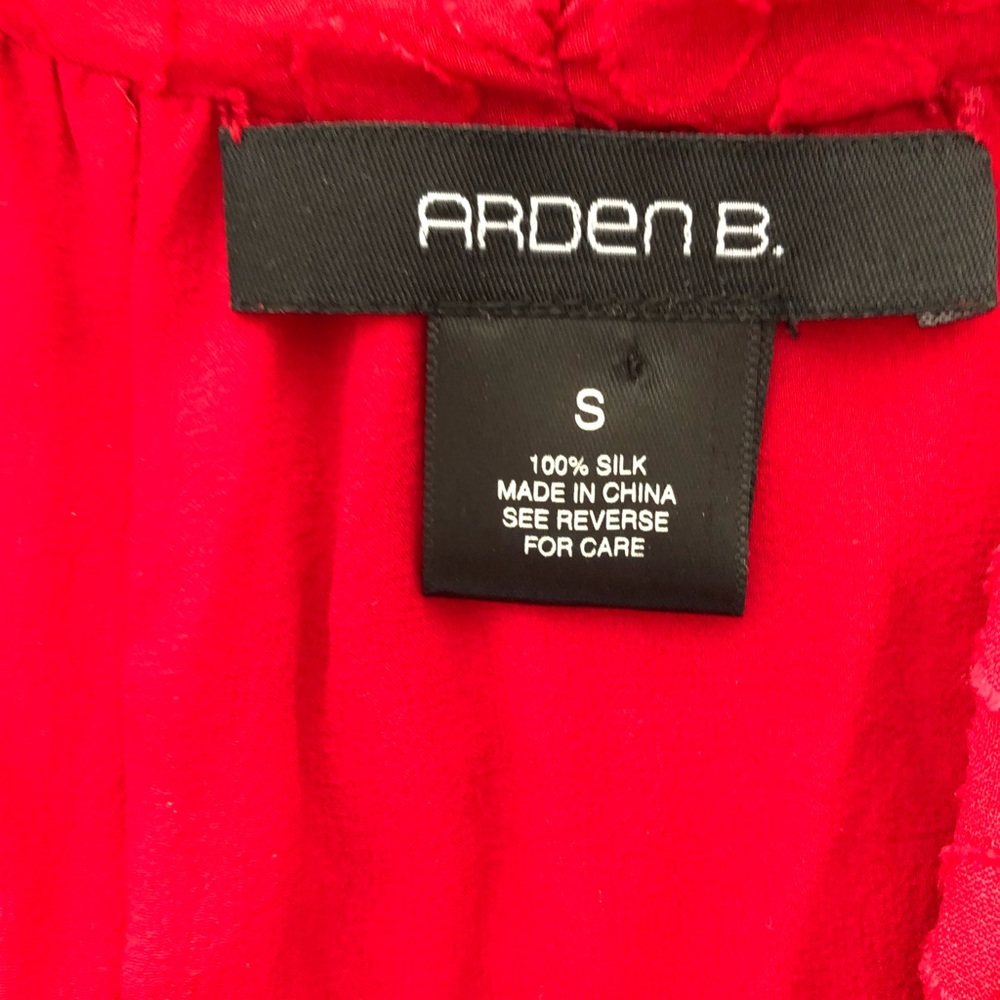 Arden B. Silk sleeveless top front tie S - Picture 3 of 6
